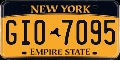 NY license plate GIO7095