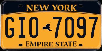 NY license plate GIO7097