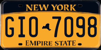 NY license plate GIO7098