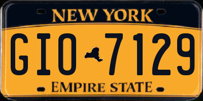 NY license plate GIO7129