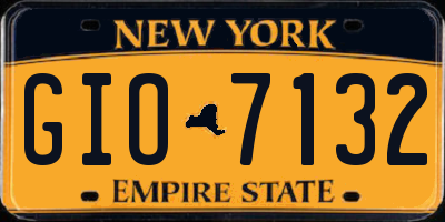 NY license plate GIO7132