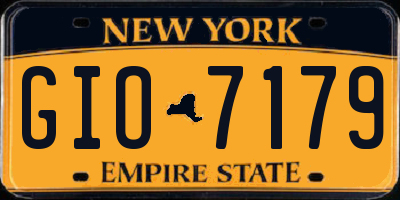 NY license plate GIO7179