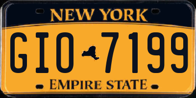 NY license plate GIO7199