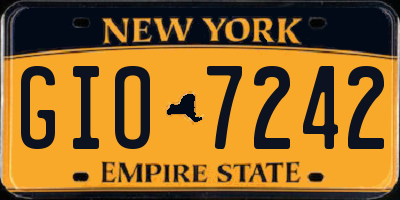 NY license plate GIO7242