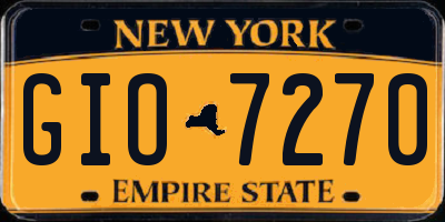 NY license plate GIO7270