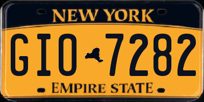 NY license plate GIO7282