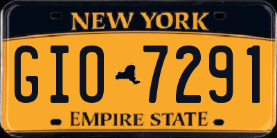 NY license plate GIO7291
