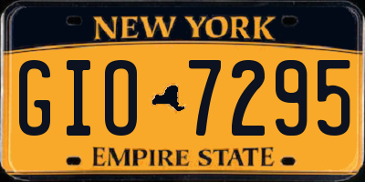 NY license plate GIO7295