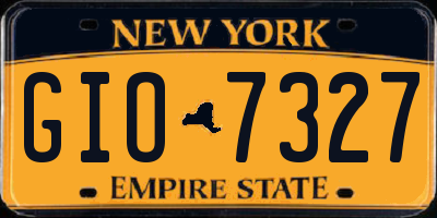 NY license plate GIO7327