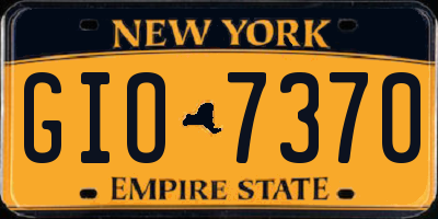 NY license plate GIO7370