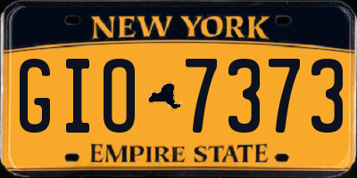 NY license plate GIO7373