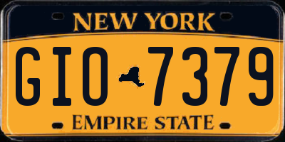 NY license plate GIO7379