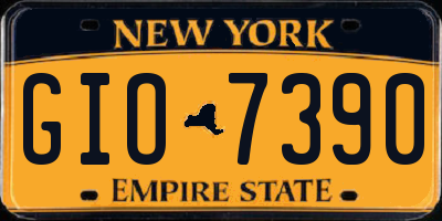 NY license plate GIO7390