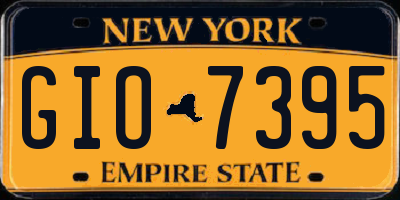 NY license plate GIO7395