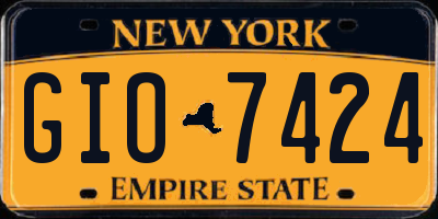 NY license plate GIO7424