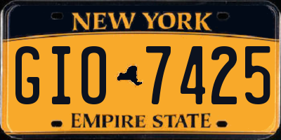 NY license plate GIO7425
