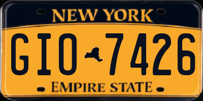 NY license plate GIO7426