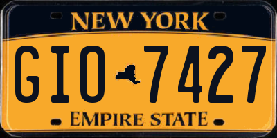 NY license plate GIO7427