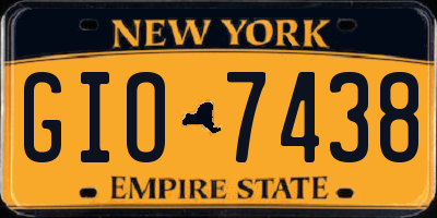 NY license plate GIO7438