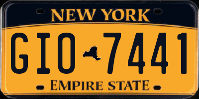 NY license plate GIO7441