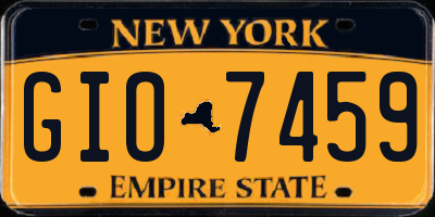 NY license plate GIO7459