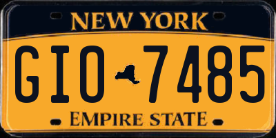 NY license plate GIO7485