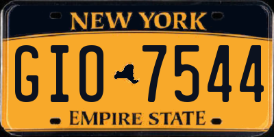NY license plate GIO7544