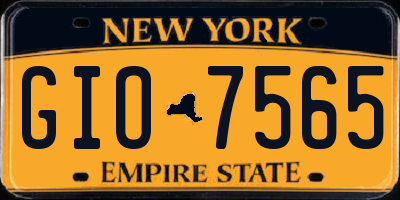 NY license plate GIO7565