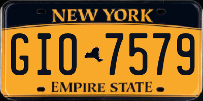 NY license plate GIO7579