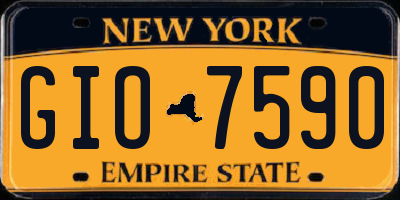 NY license plate GIO7590