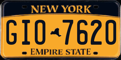 NY license plate GIO7620