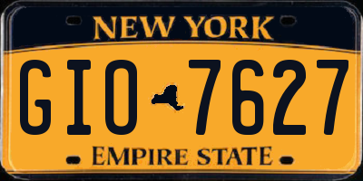 NY license plate GIO7627