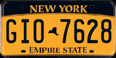 NY license plate GIO7628