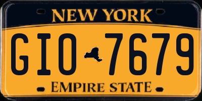 NY license plate GIO7679