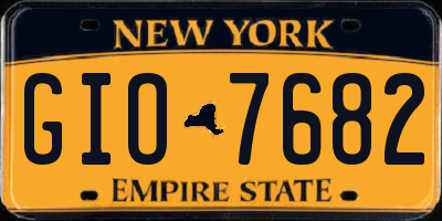 NY license plate GIO7682