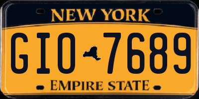 NY license plate GIO7689