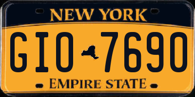NY license plate GIO7690
