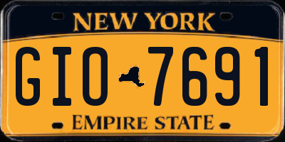 NY license plate GIO7691