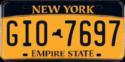 NY license plate GIO7697