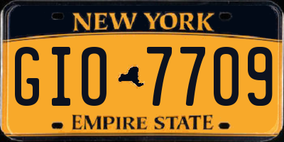 NY license plate GIO7709