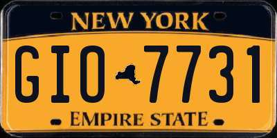 NY license plate GIO7731