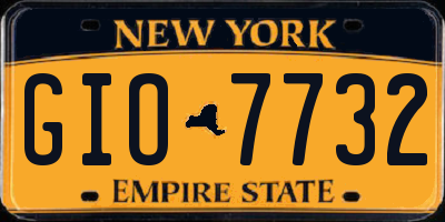 NY license plate GIO7732