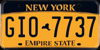 NY license plate GIO7737