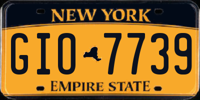 NY license plate GIO7739
