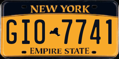 NY license plate GIO7741