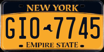 NY license plate GIO7745