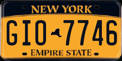 NY license plate GIO7746