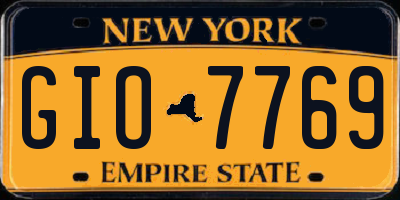 NY license plate GIO7769