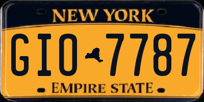 NY license plate GIO7787
