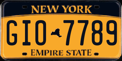 NY license plate GIO7789